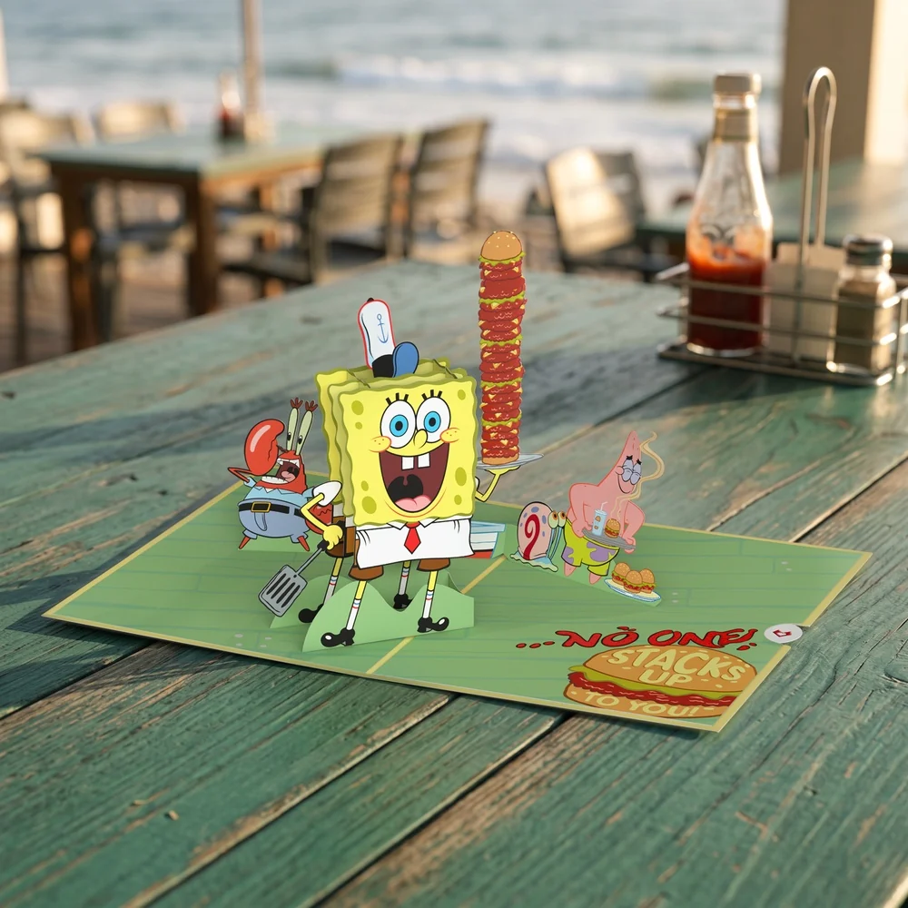 Lovepop SpongeBob SquarePants No One Stacks Up to You Pop-Up Card Cream - Image 2