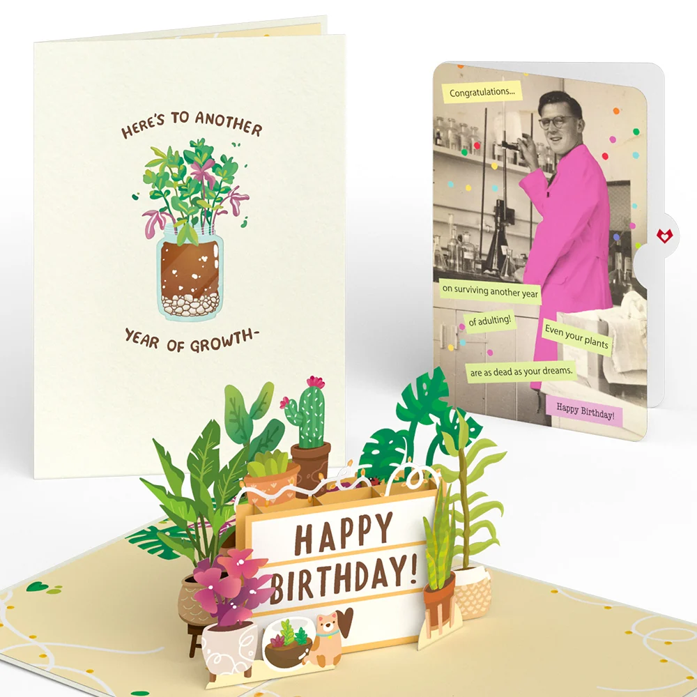 Lovepop Happy Birthday Plants Pop-Up Card and Sentiment Set