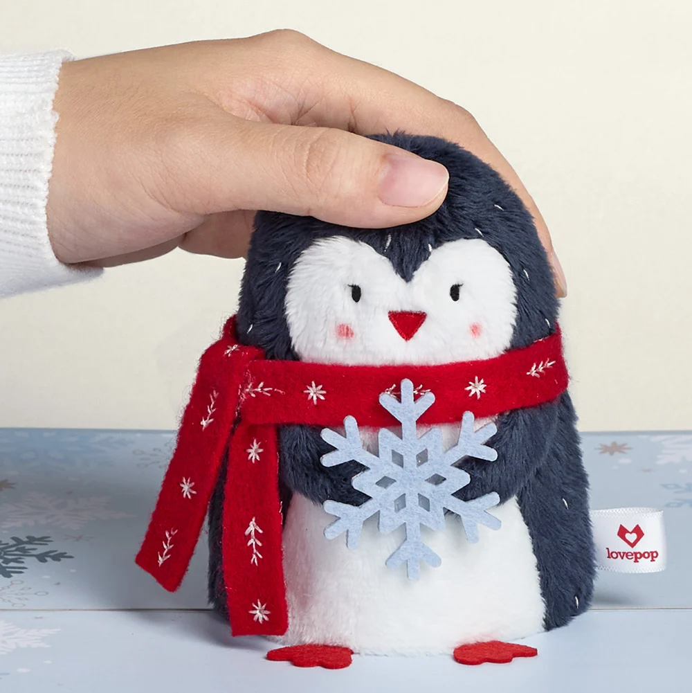 Lovepop 'Warm Winter Wishes' Holiday Penguin Plushpop Card and Sentiment Set - Image 3