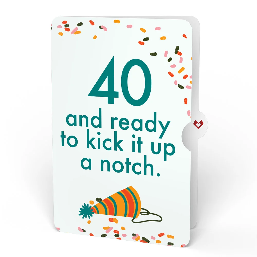 Lovepop Kick Ass Birthday Pop-Up Card and 40th Kick It Up Sentiment Set - Image 4