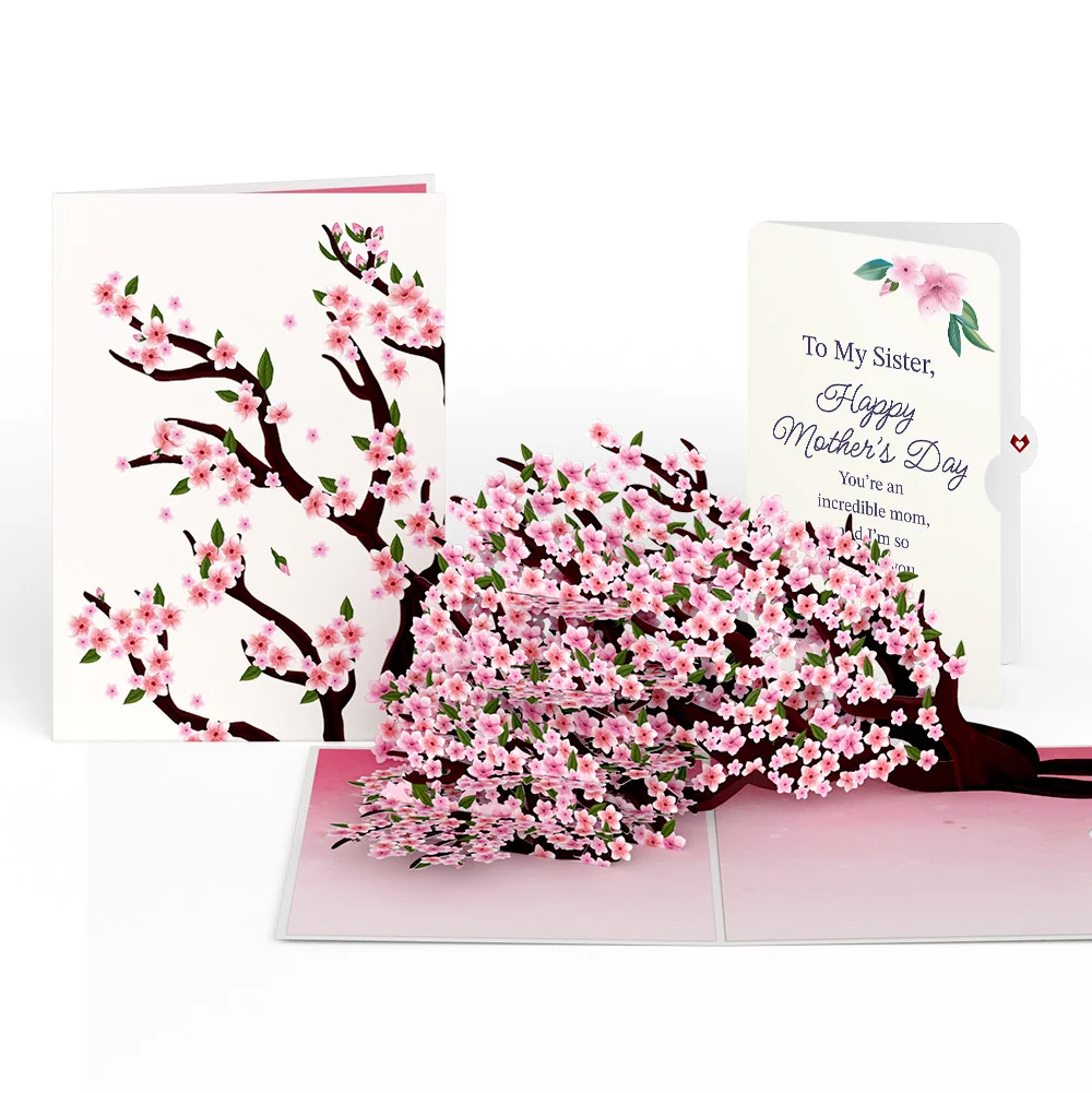 Lovepop Cherry Blossom Branches in Bloom Mother's Day Pop-Up Card and Sentiment Set for Sister