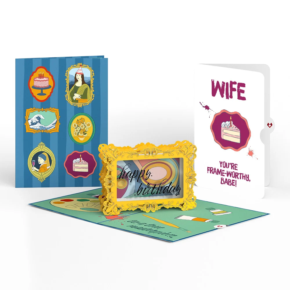 Lovepop Happy Birthday to a True Masterpiece Pop-Up Card and Sentiment Set for Wife
