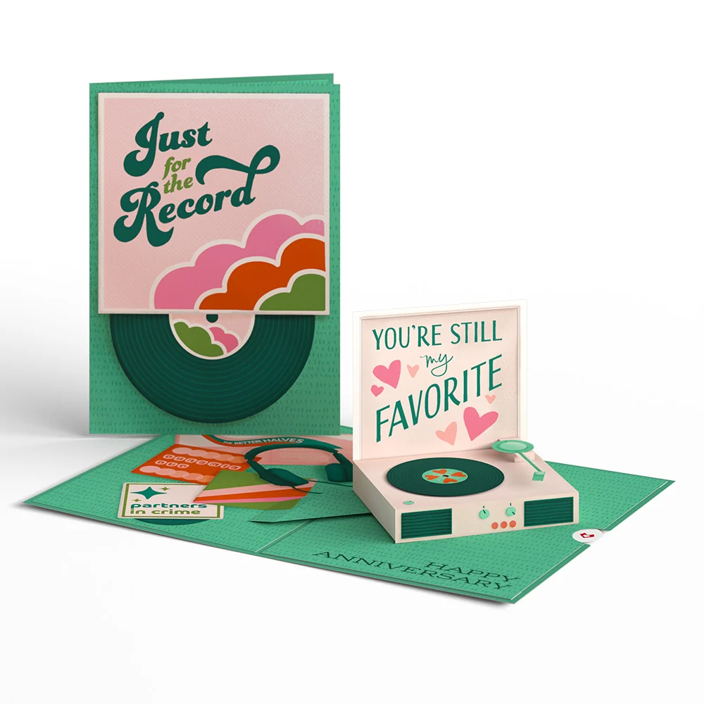 Lovepop Just for the Record Anniversary Pop-Up Card