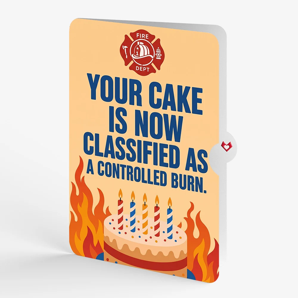 Lovepop Fire Truck Birthday Pop-Up Card and Controlled Burn Sentiment Set Candle - Image 4