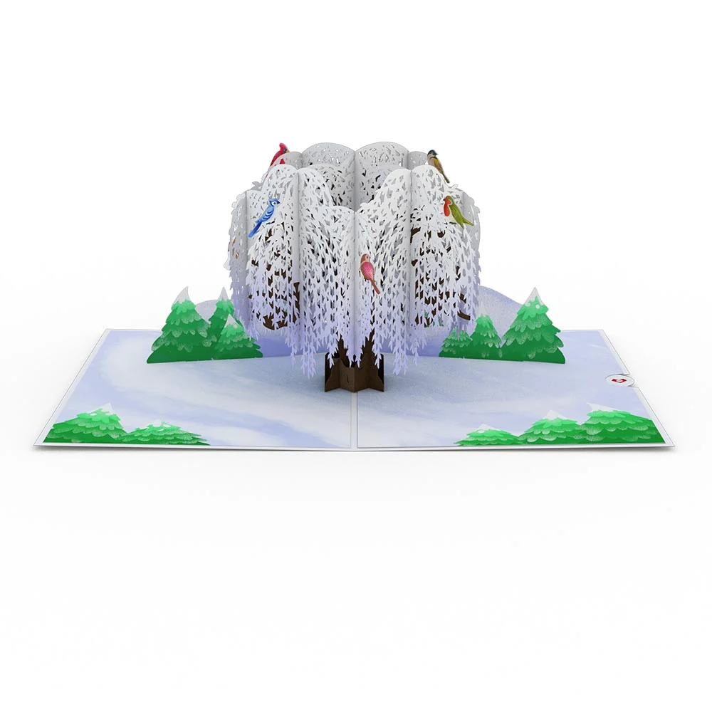 Lovepop Winter Willow Tree Birds 12-Pack - Image 2