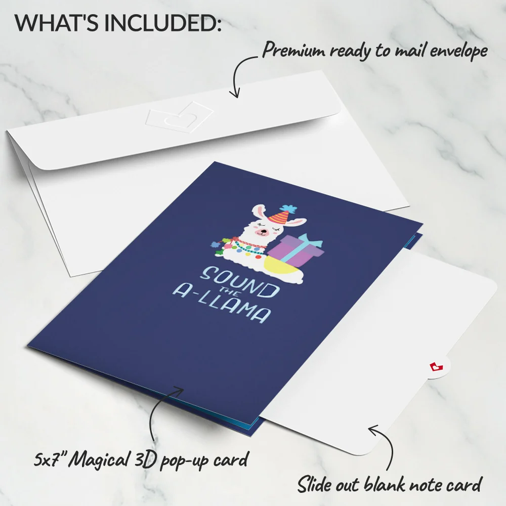 Lovepop Happy Birthday Llama Pop-Up Card - Image 5