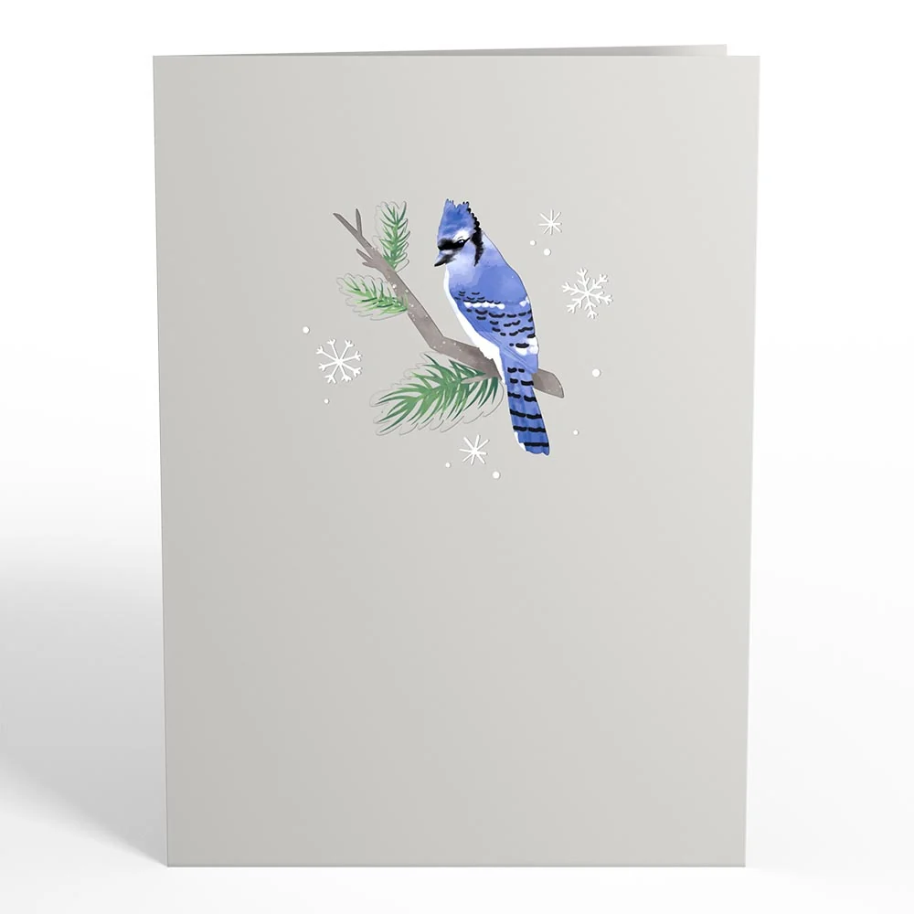 Lovepop Winter Blue Jay Pop-Up Card - Image 4