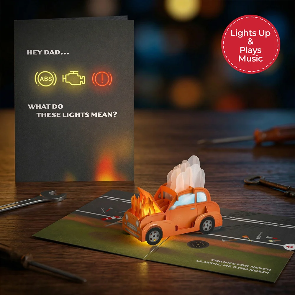 Lovepop Hey Dad... Music and Lights Pop-Up Card
