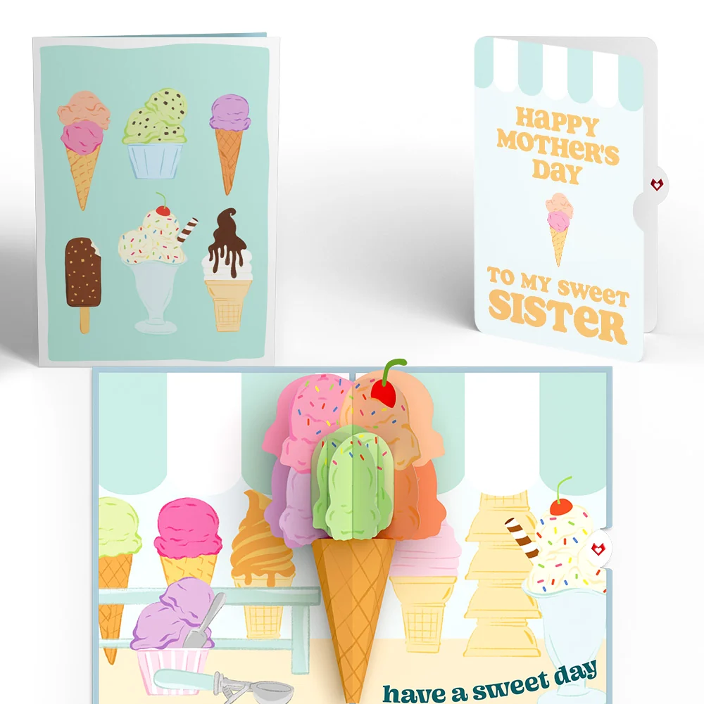 Lovepop Sweet Day Ice Cream Mother’s Day Pop-Up Card and Sentiment Set for Sister