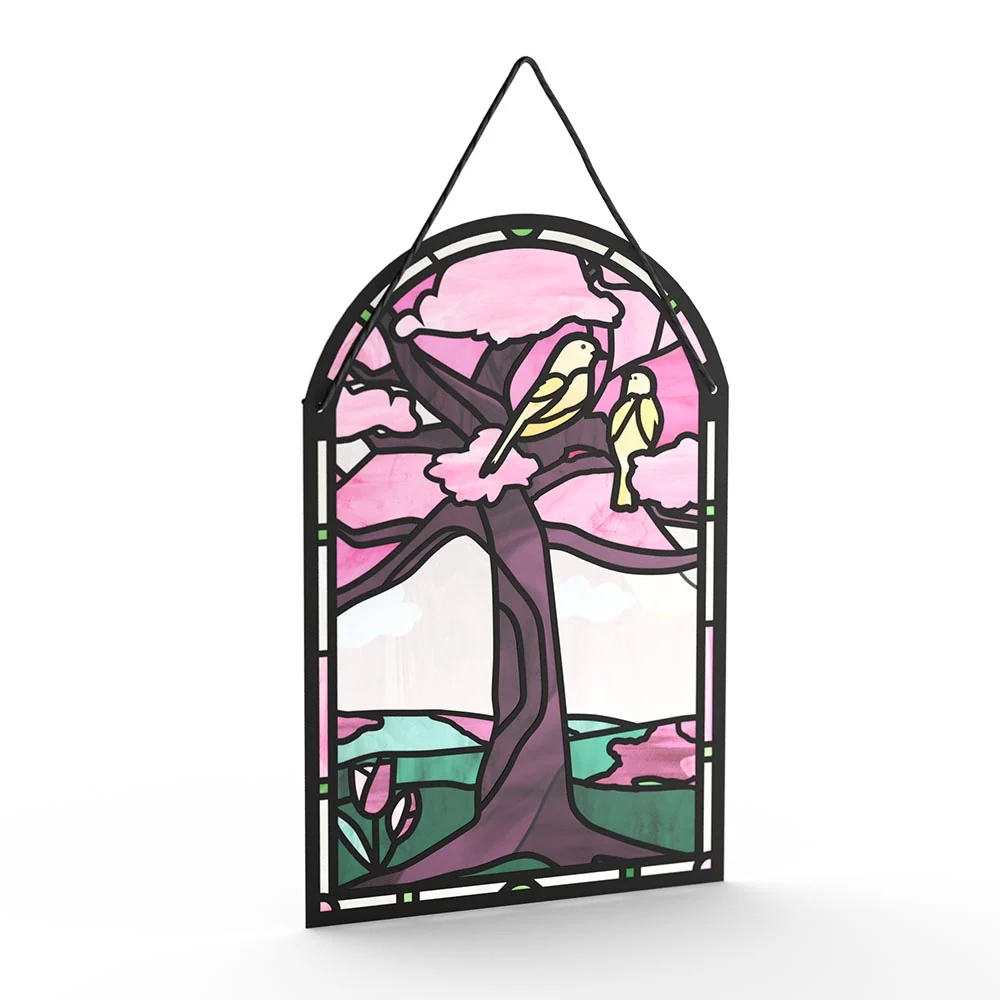 Lovepop You Brighten My World Birds Mother's Day Suncatcher Card and Sentiment Set for Sister Glass - Image 3