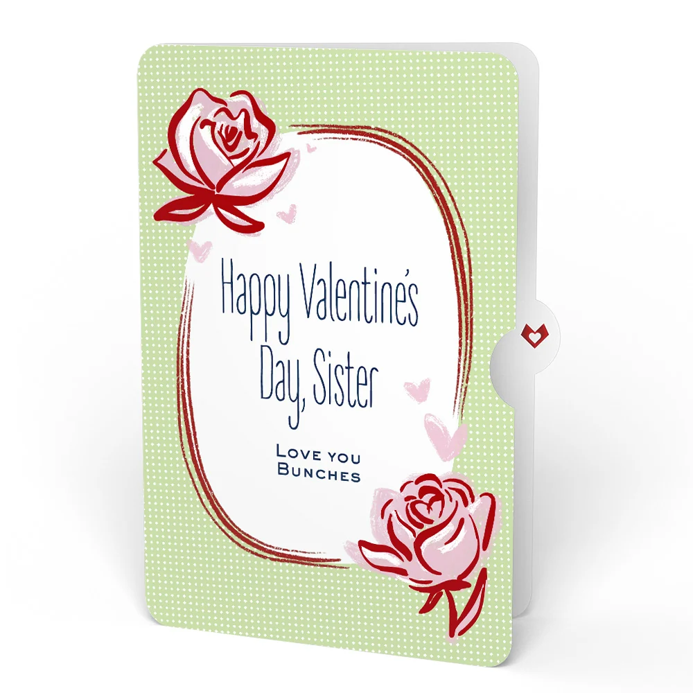 Lovepop Peony Valentine Bouquet and Sentiment Set for Sister Vase - Image 4