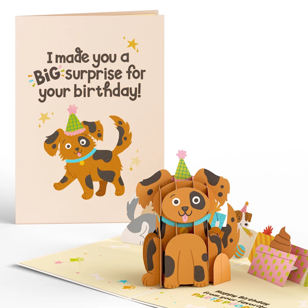 Lovepop Happy Birthday from Your Favorite Party Pooper Dog Pop-Up Card