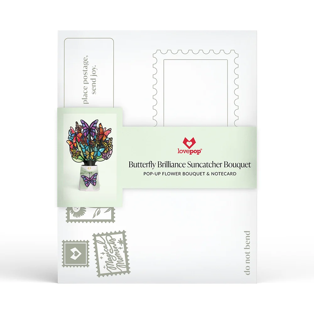 Lovepop Joy Takes Flight Butterfly Suncatcher Card & Bouquet Bundle - Image 7