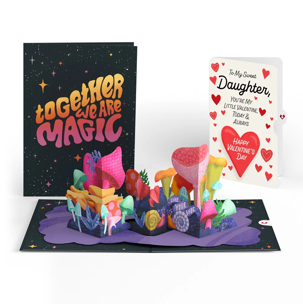 Lovepop Together We are Magic Mushrooms Valentine Pop-Up Card and Sentiment Set for Daughter