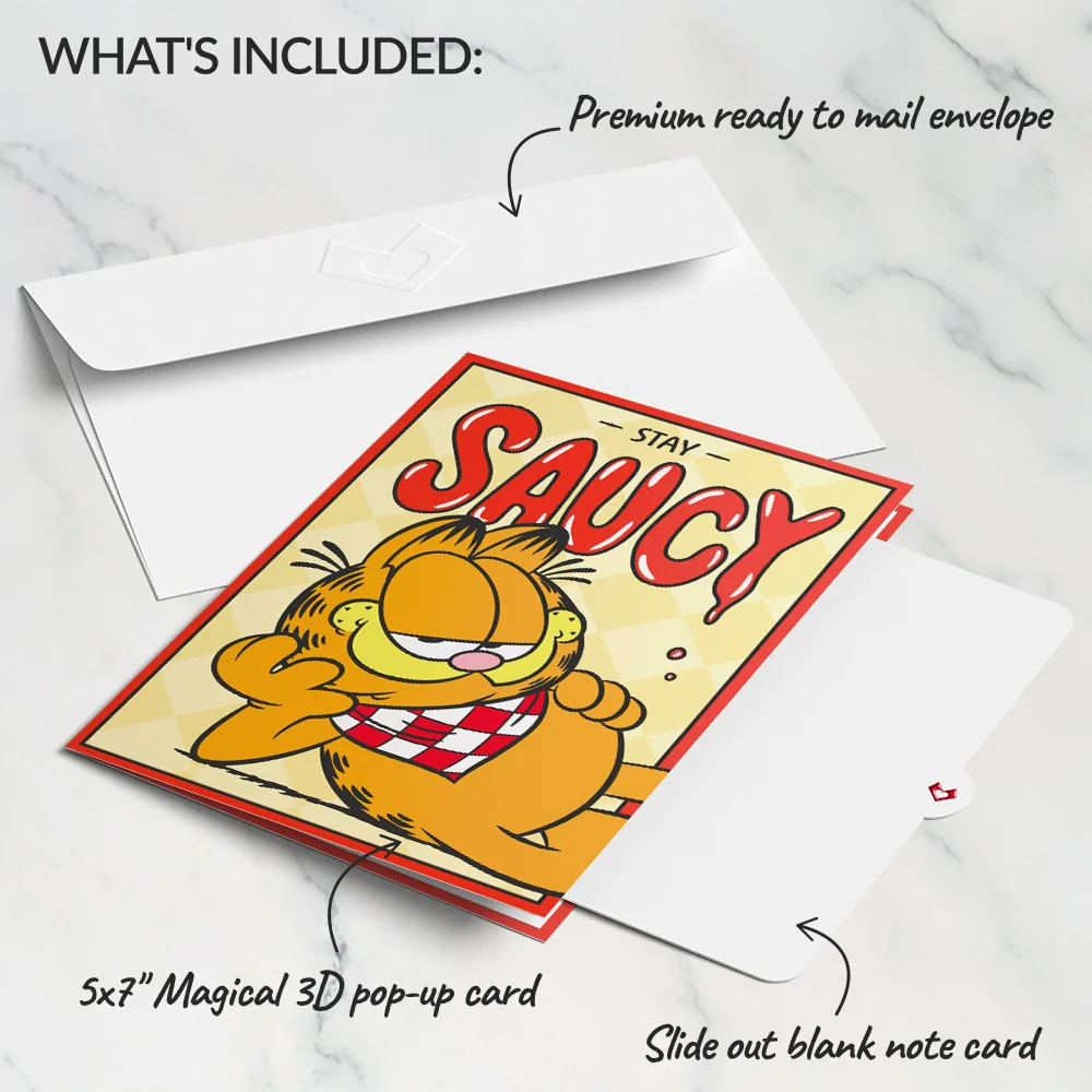 Lovepop Garfield Stay Saucy Pop-Up Card Tray - Image 6