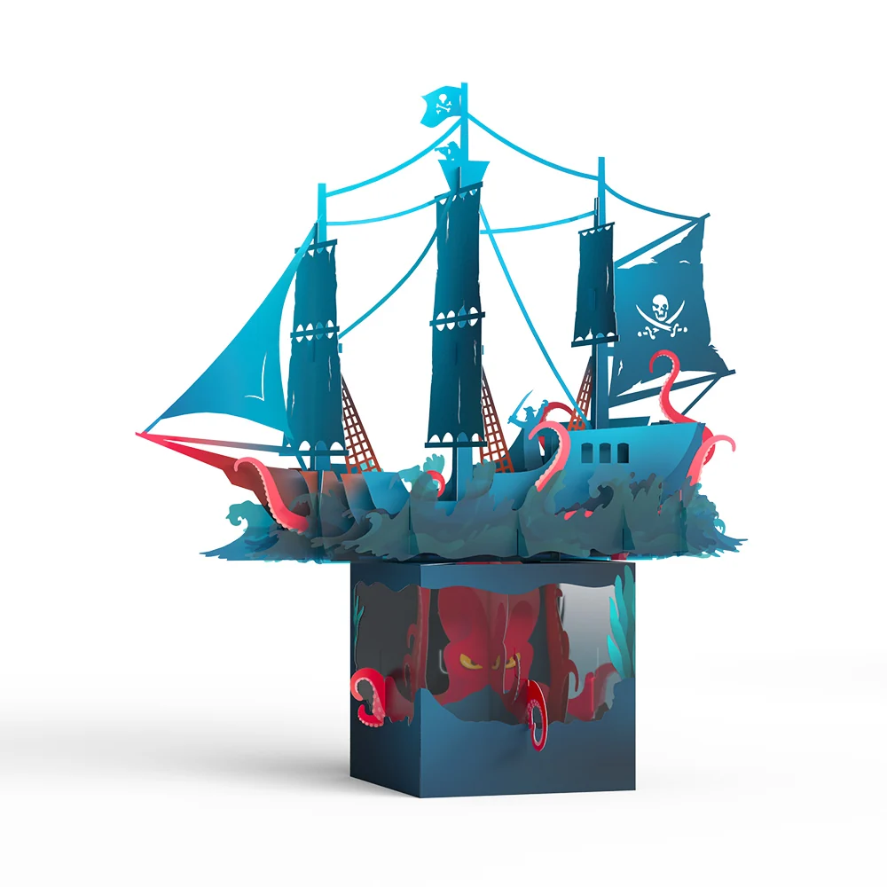 Lovepop Pirate Ship Unboxed Pop-Up Paper Sculpture - Image 7
