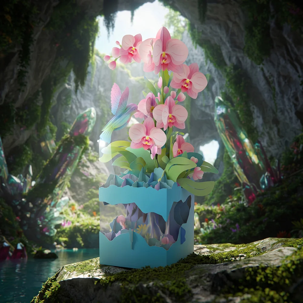 Lovepop Hummingbird Unboxed Pop-Up Paper Sculpture - Image 2