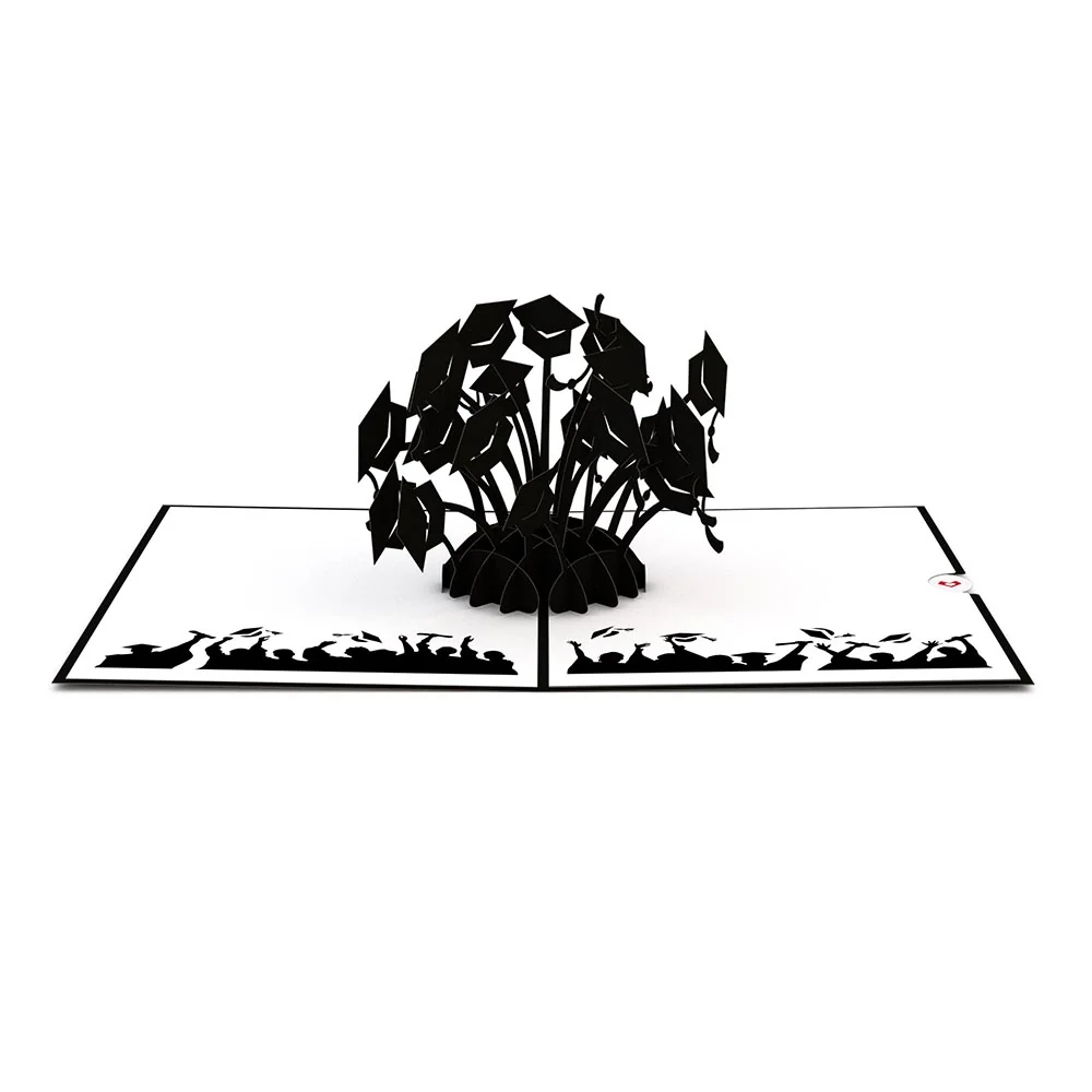 Lovepop Graduation Hats Black Pop-Up Card