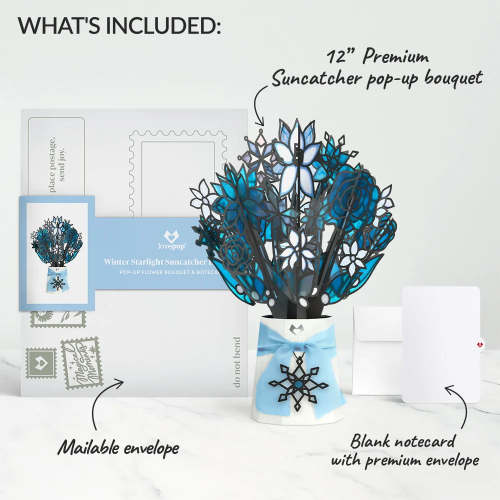 Lovepop Winter Starlight Suncatcher Bouquet Vase - Image 6