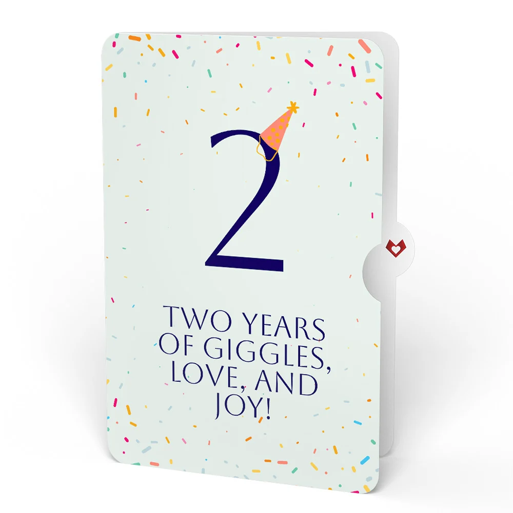 Lovepop Happy 2nd Birthday Balloons Music and Lights Pop-Up Card and Party Hat Sentiment Set - Image 4