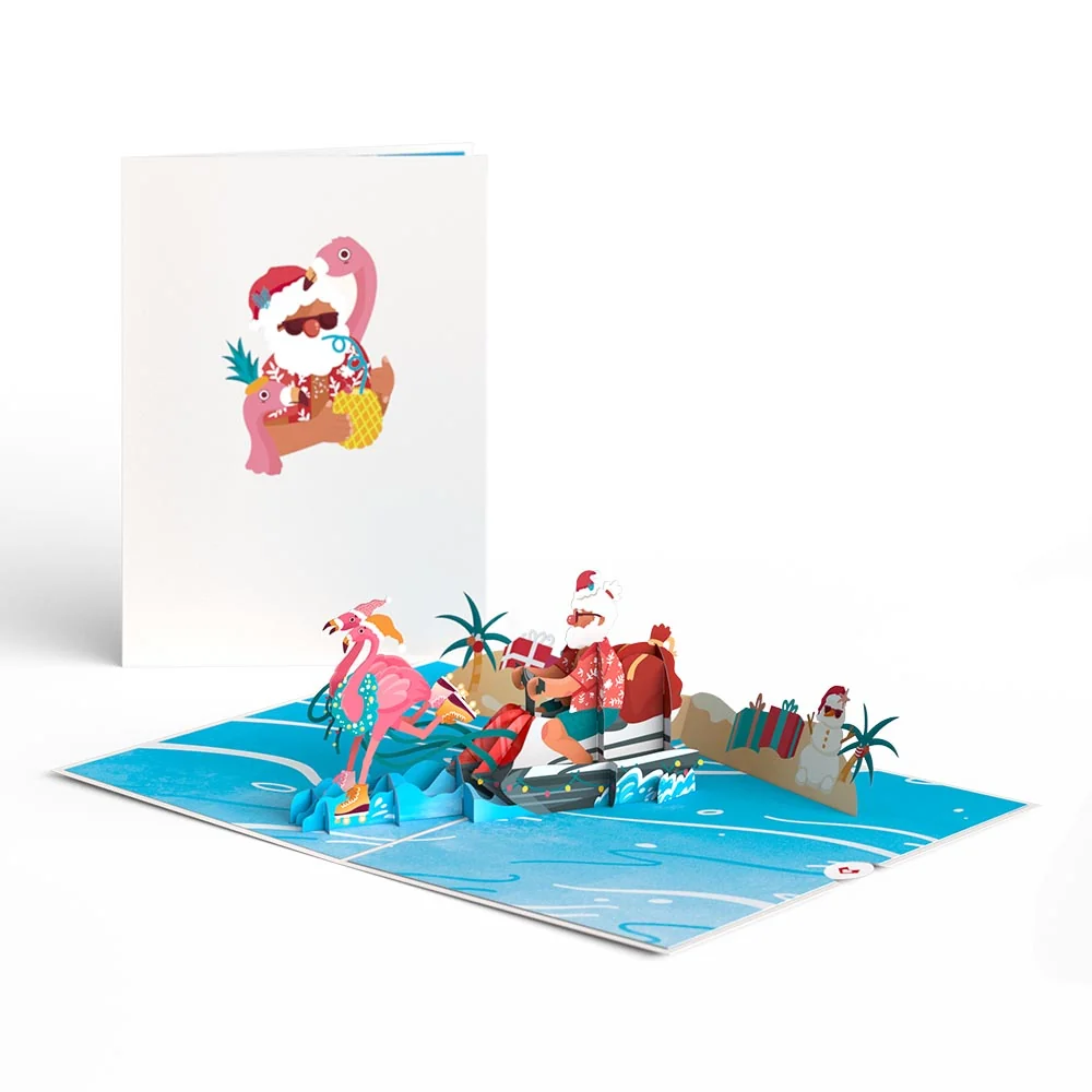 Lovepop Flamingo Sleigh Ride Pop-Up Card Toy