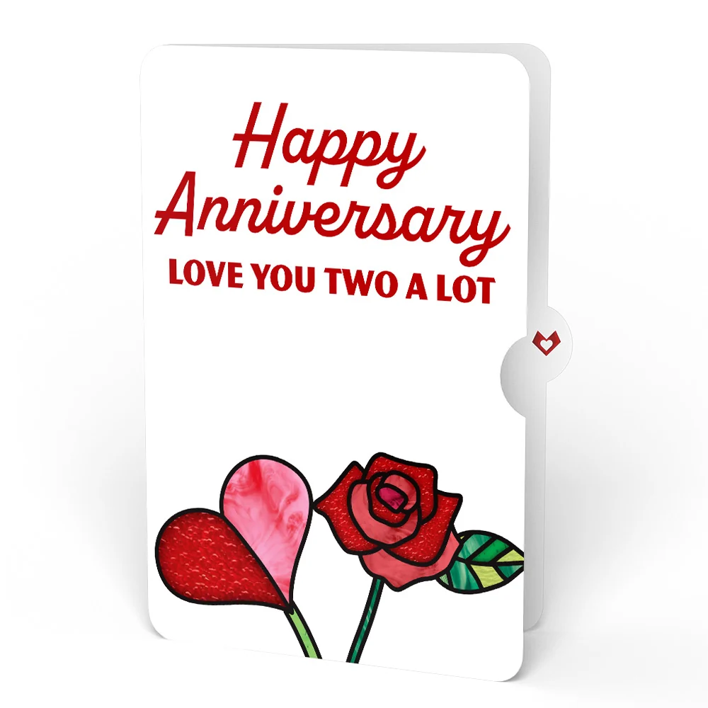 Lovepop Radiant Rose Anniversary Suncatcher Bouquet and Rose Heart Bloom Sentiment Set Glass - Image 4