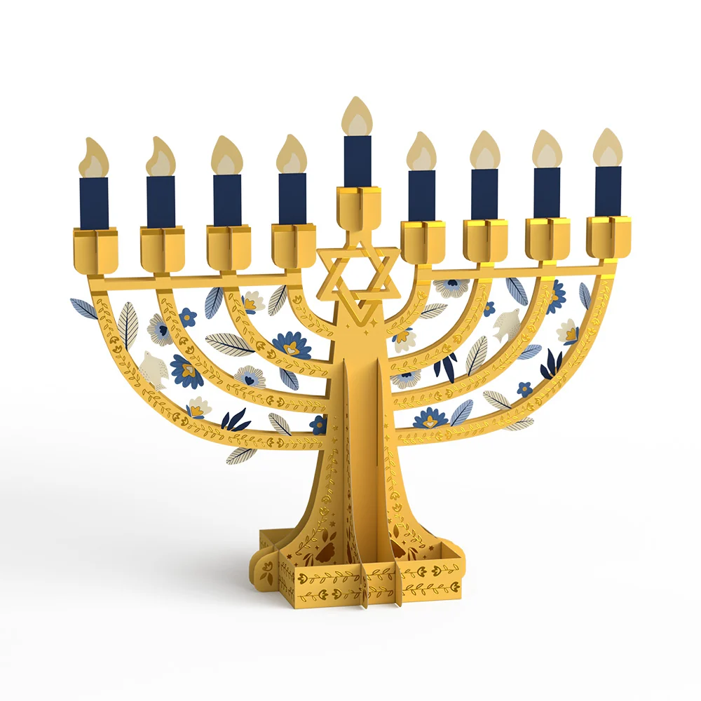 Lovepop Elegant Interactive Menorah Giant Pop-Up Gift Candle - Image 2