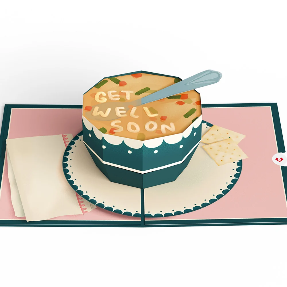 Lovepop Get Well Soon Soup Pop-Up Card Bowl - Image 3