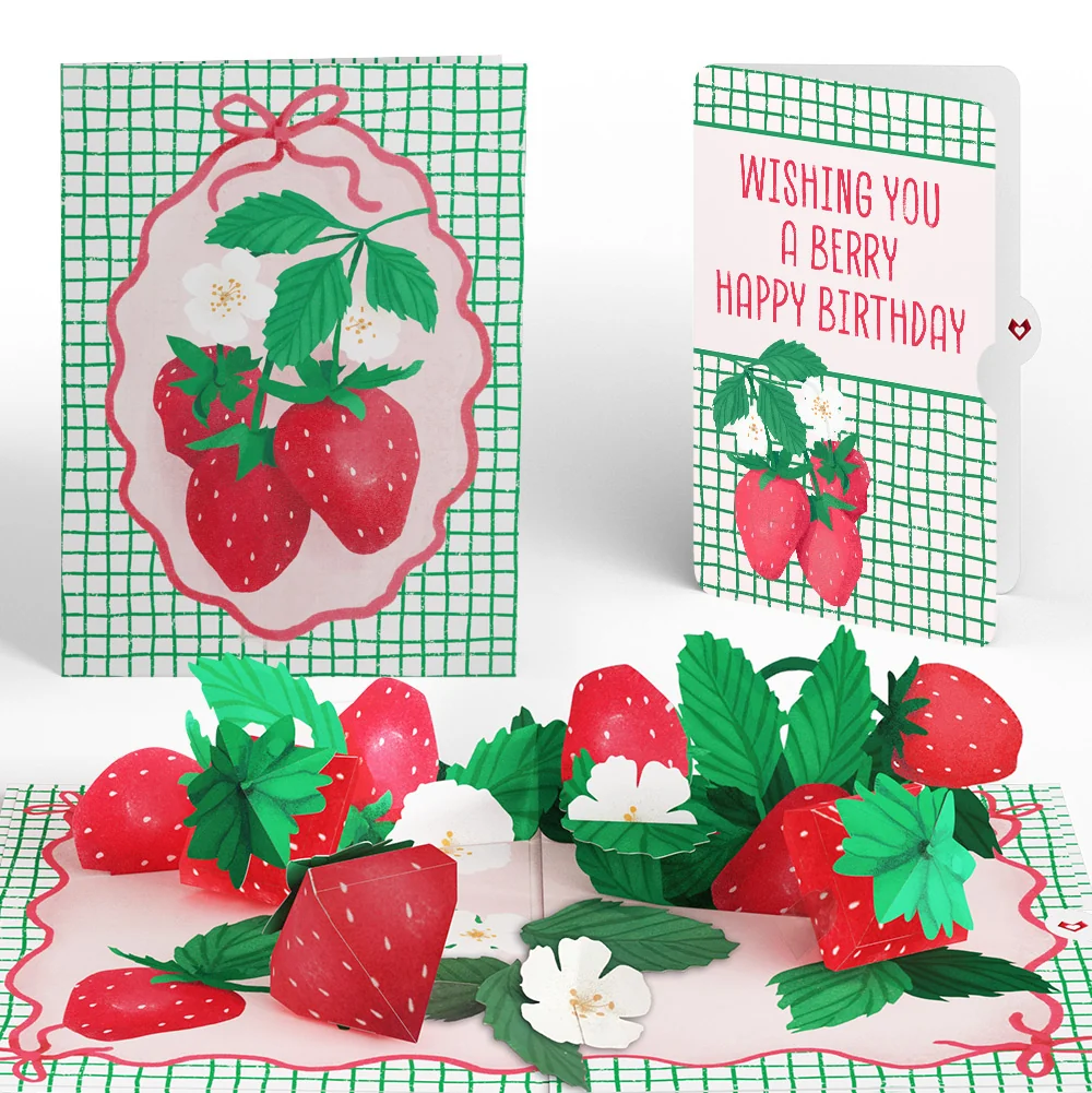 Lovepop Sweet Strawberry Patch Birthday Pop-Up Card and Sentiment Set