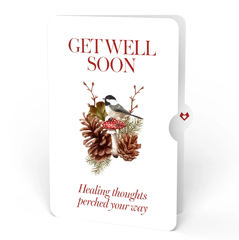 Lovepop Fall Forest Floor Get Well Soon Pop-Up Card and Sentiment Set Cream - Image 4