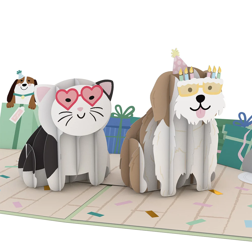 Lovepop Birthday Cats and Dogs Pop-Up Card - Image 2