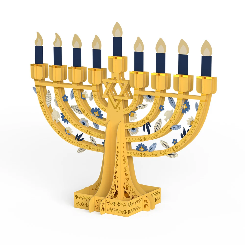 Lovepop Elegant Interactive Menorah Giant Pop-Up Gift Candle - Image 4