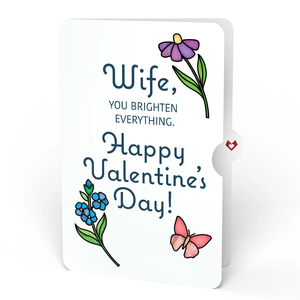 Lovepop Vibrant Tulip Valentine Suncatcher Bouquet and Sentiment Set for Wife Glass - Image 4