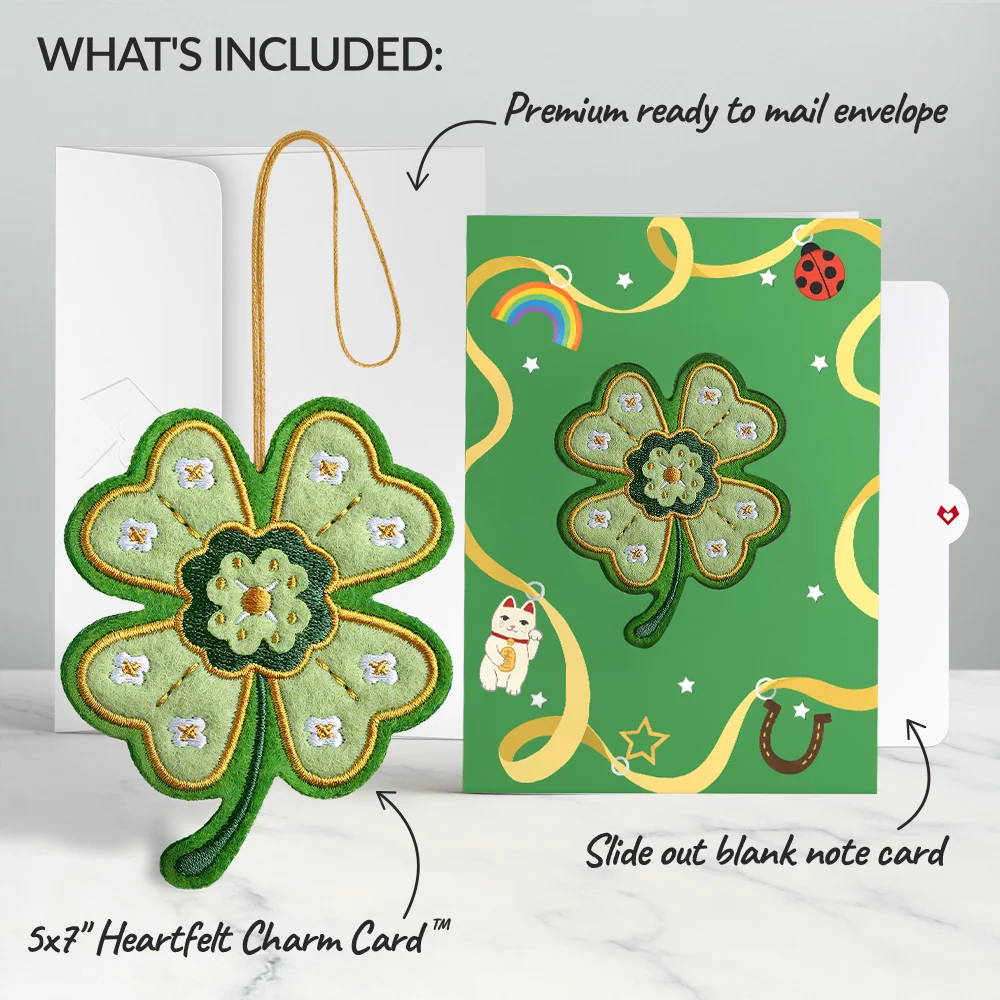 Lovepop Lucky Clover HeartFelt Charm Card - Image 8