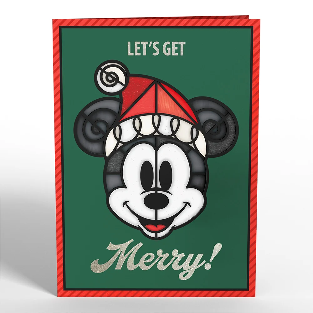 Lovepop Disney's Mickey Mouse Let's Get Merry Suncatcher Card Glass - Image 5