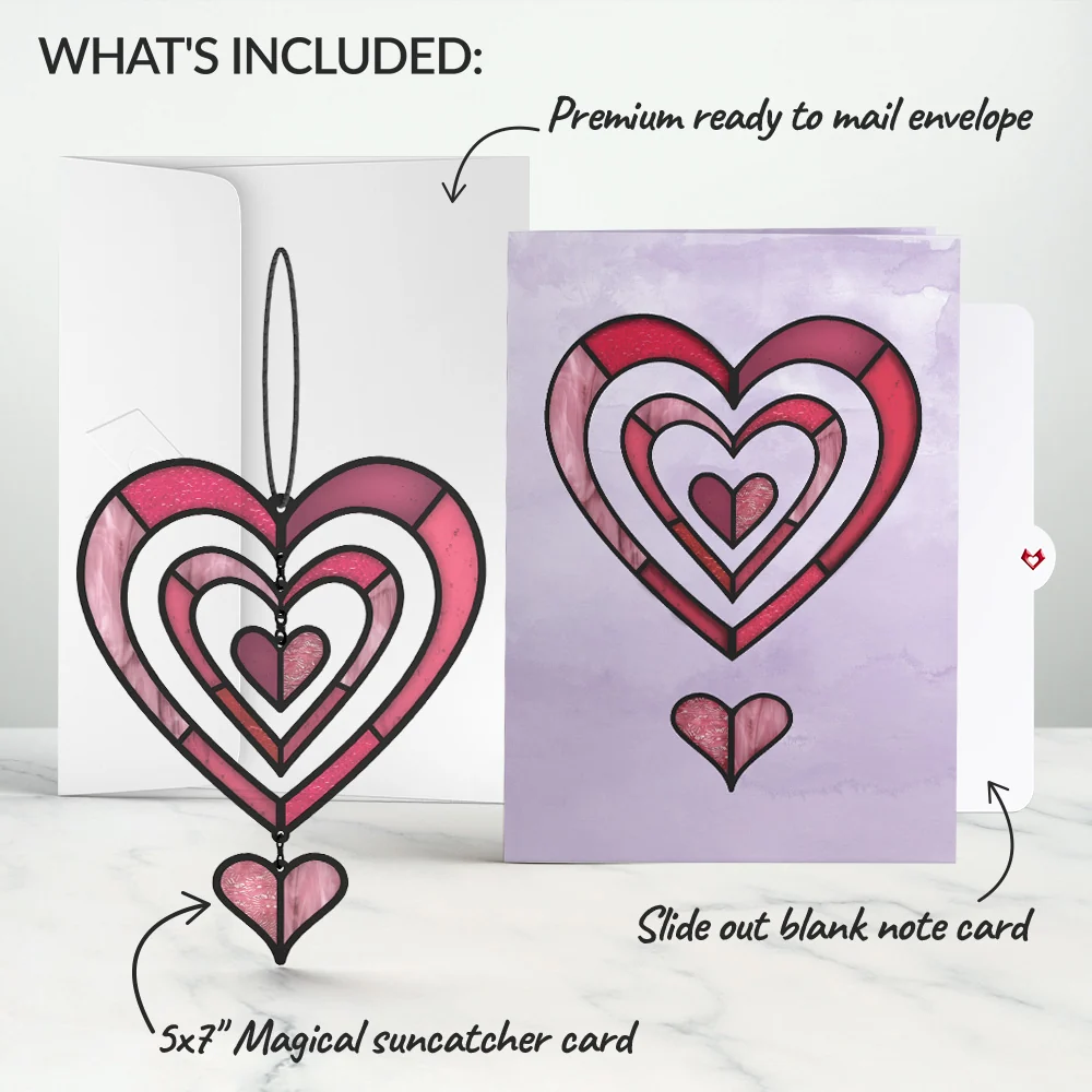 Lovepop Spinning Heart Suncatcher Card - Image 6
