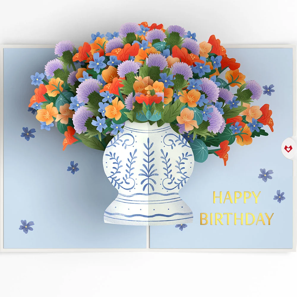 Lovepop Birthday Bouquet of Happiness Pop-Up Card Vase - Image 4