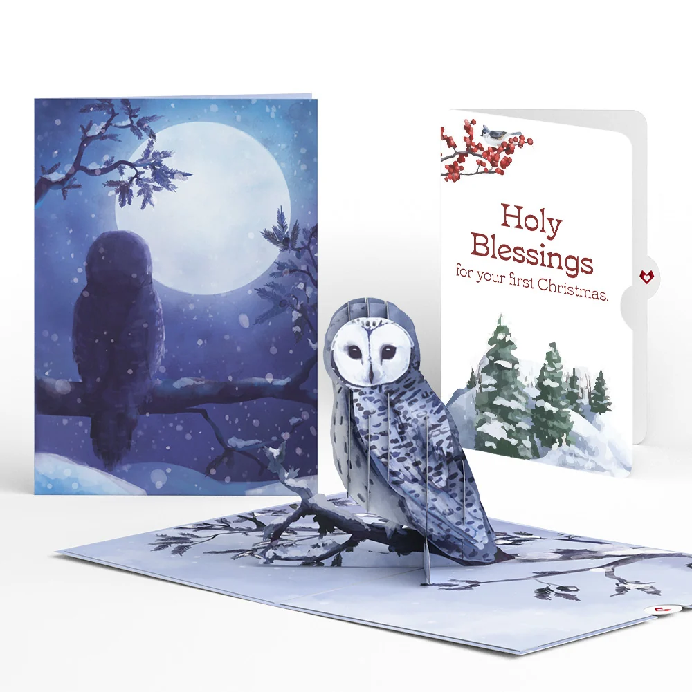Lovepop Snowy Owl First Christmas Pop-Up Card and Sentiment Set