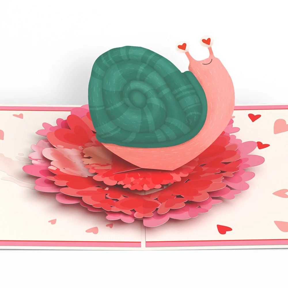 Lovepop Love You Slow Much Snail Valentine Pop-Up Card and Sentiment Set for Husband - Image 3