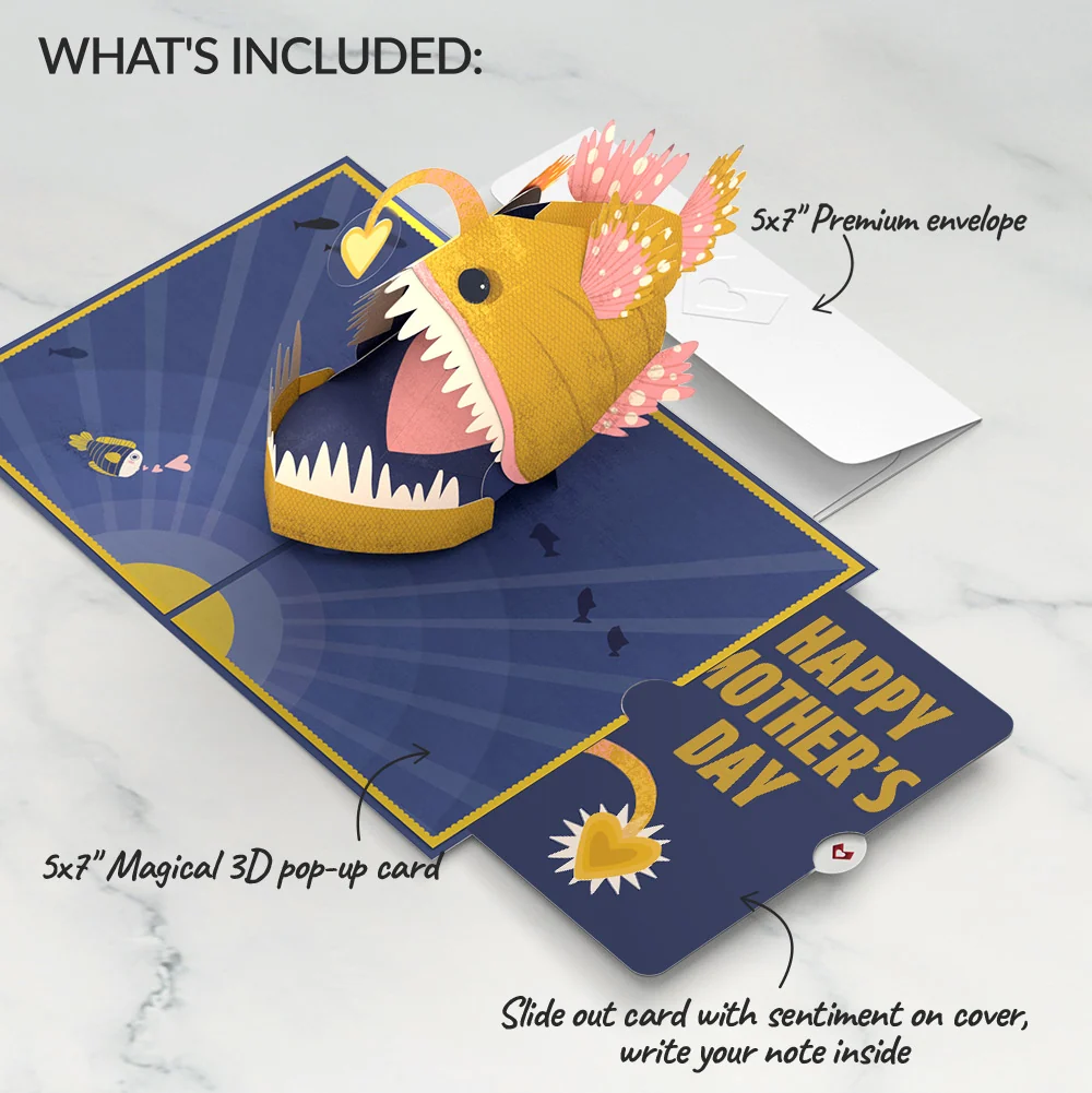 Lovepop You Are My Sunshine Anglerfish Mother's Day Pop-Up Card and Sentiment Set - Image 2