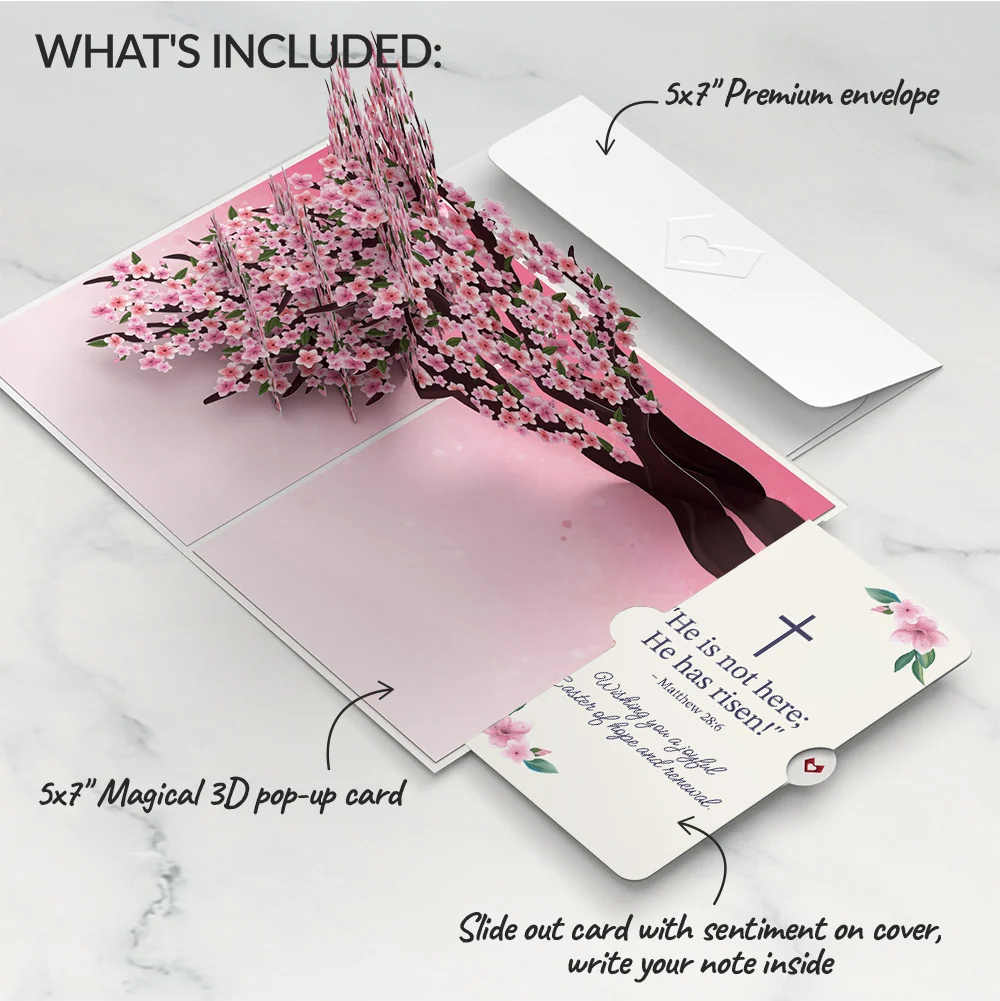 Lovepop Cherry Blossom Branches in Bloom Easter Pop-Up Card and Sentiment Set - Image 2