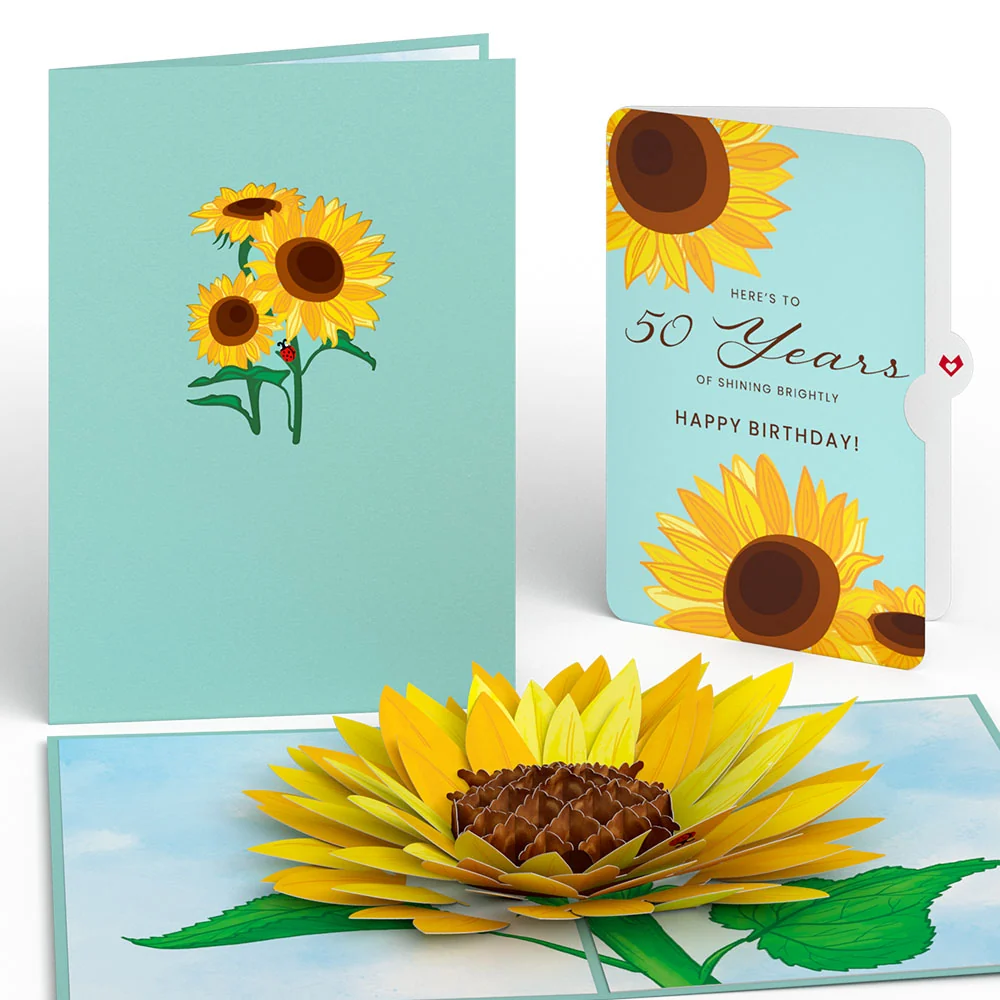 Lovepop Sunflower 50th Birthday Pop-Up Card and Sentiment Set