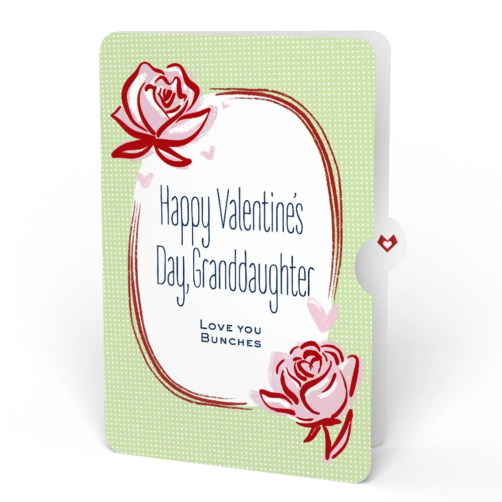 Lovepop Peony Valentine Bouquet and Sentiment Set for Granddaughter Vase - Image 4