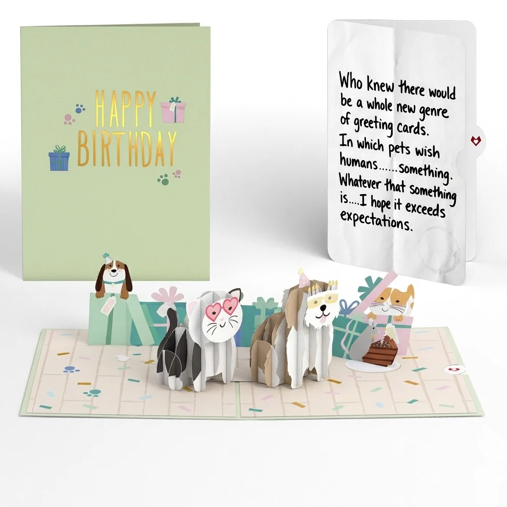 Lovepop Birthday Cats and Dogs Pop-Up Card and Sentiment Set