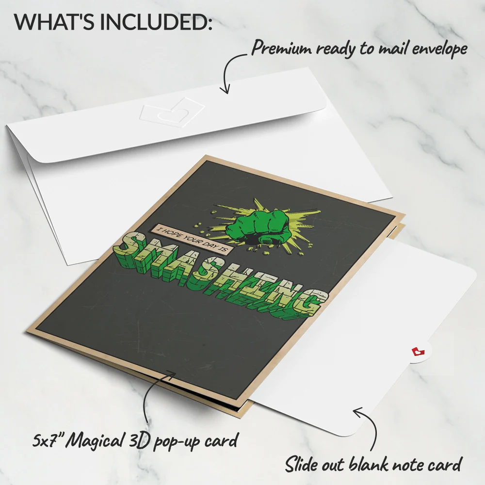 Lovepop Marvel’s Hulk Hope Your Day Is Smashing Pop-Up Card - Image 5