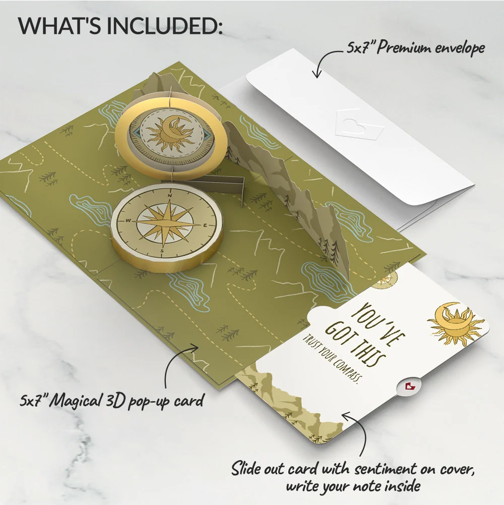 Lovepop Guiding Compass Encouragement Pop-Up Card and Sentiment Set - Image 2