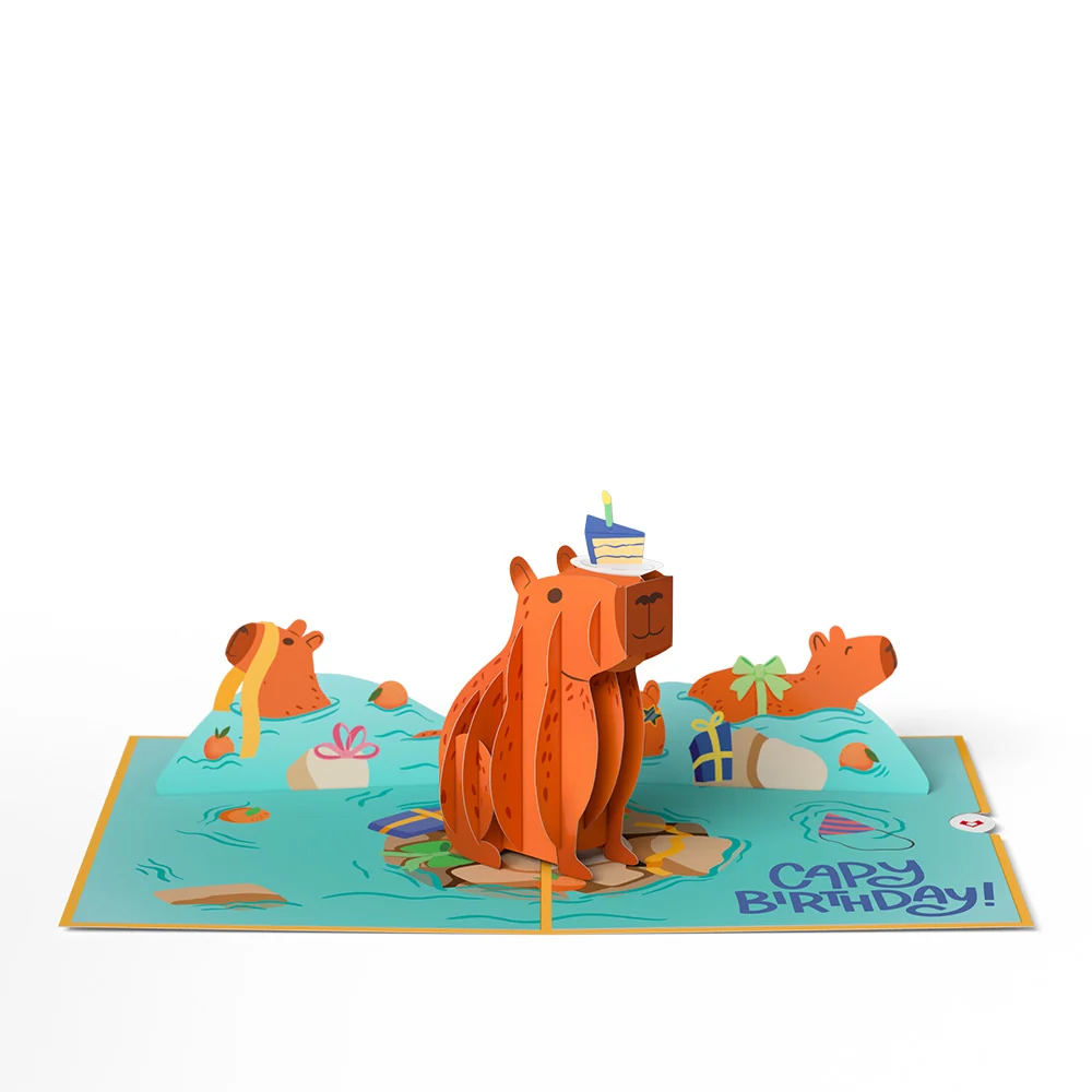 Lovepop Capybara Birthday Pop-Up Card - Image 6