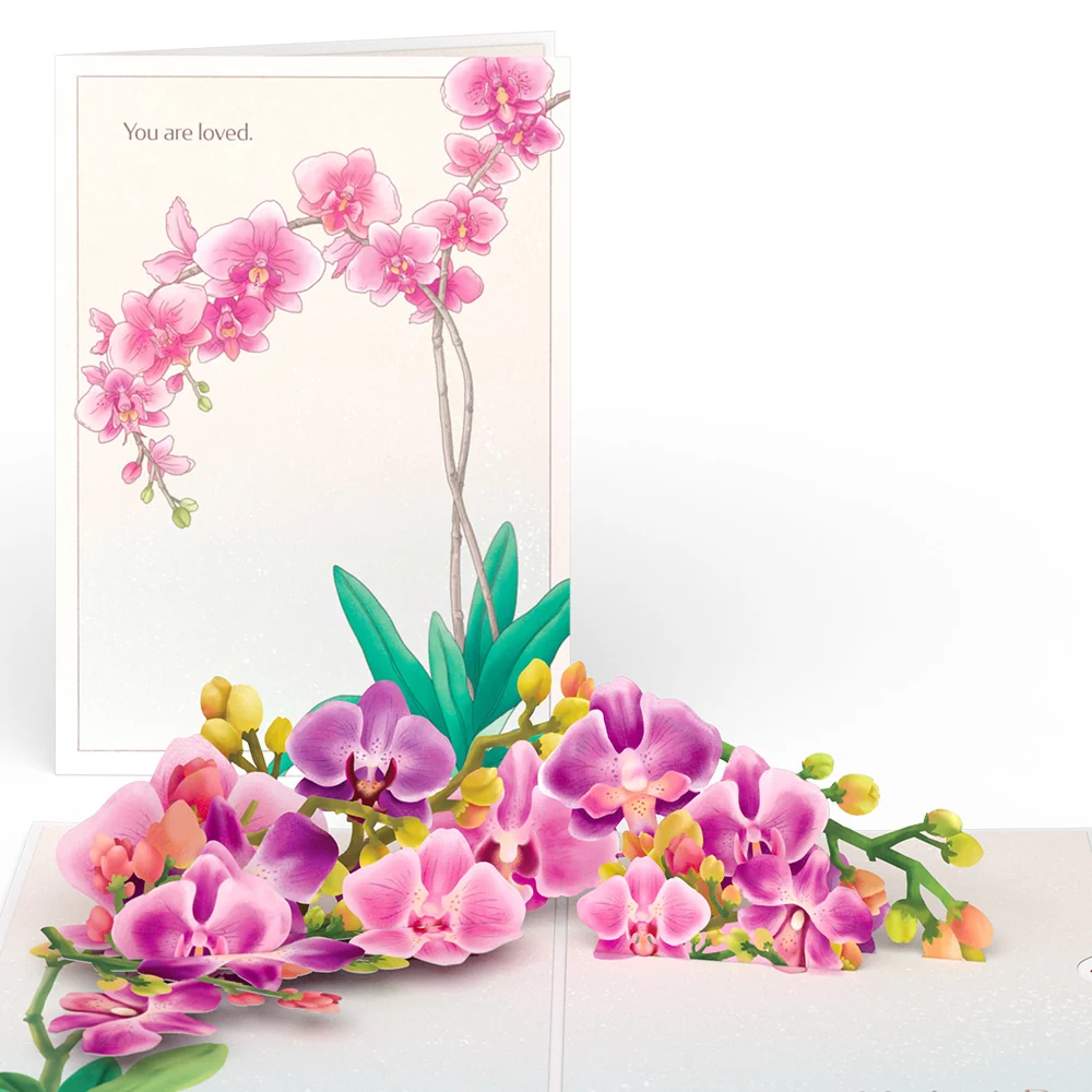 Lovepop Mother’s Day Orchid Pop-Up Card & Suncatcher Bouquet Bundle - Image 2