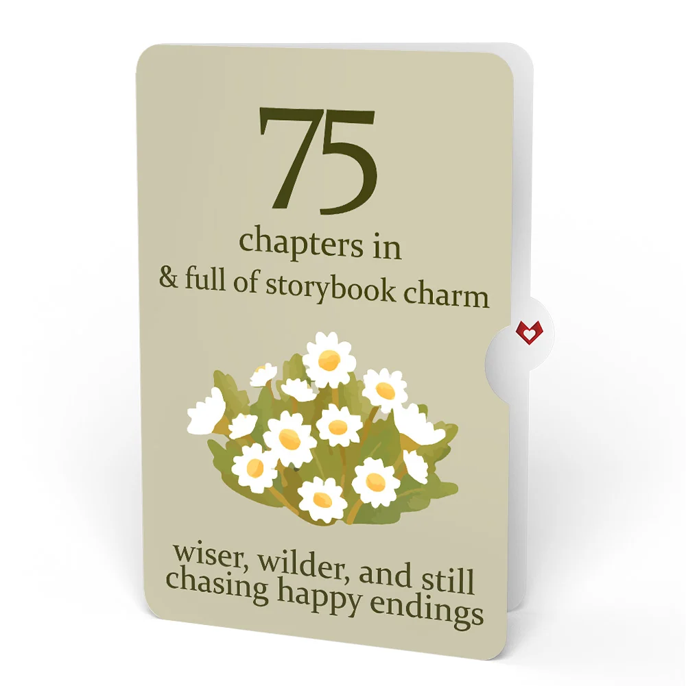 Lovepop Cheers to a New Chapter 75th Birthday Pop-Up Card and Sentiment Set Cream - Image 4