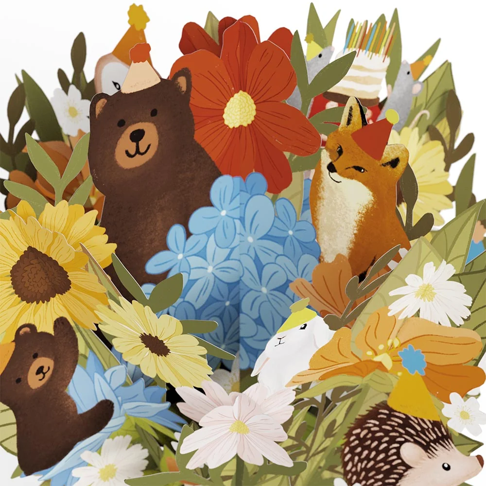Lovepop Woodland 80th Birthday Party Bouquet and Sentiment Set Vase - Image 3